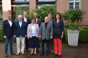 Der neue SKM-Bundesvorstand: Michael Strob, Wolfgang Humpfer, Generalsekretär Stephan Buttgereit, Ursula Söhngen, Pfr. Frank Norbert Müller, stellvertr. Vorsitzender Heinz-Georg Coenen, Vorsitzender Ludger Urbic, Margareta Klein, Foto: SKM/B. Schneiderwind