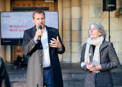 aufgenommen am 17.10.2023 in Essen, Internationaler Tag zur Beseitigung der Armut 2023: Mittendrin - aussen vor. Wem gehört die Stadt?, (c) Tim Frankenheim