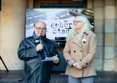 aufgenommen am 17.10.2023 in Essen, Internationaler Tag zur Beseitigung der Armut 2023: Mittendrin - aussen vor. Wem gehört die Stadt?, (c) Tim Frankenheim